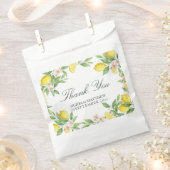 Sachets En Papier Watercolor Wreath Mediterranean Citrus Wedding (Coupé)