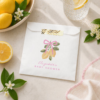 Sachets En Papier We Can't Wait to Squeeze You Lemon Baby Shower