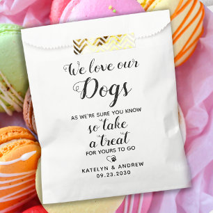 Sachets En Papier We Lots Our Dogs Biscuit Bar Dog Mariage