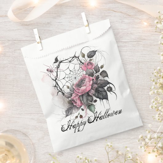 Sachets En Papier Web de l'araignée gothique | Halloween (Coupé)