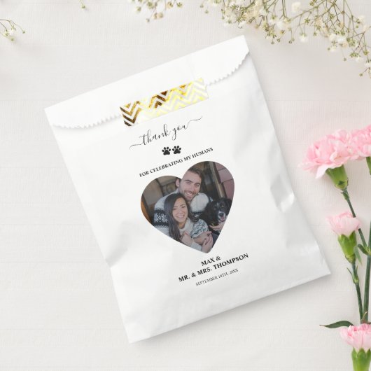 Sachets En Papier Wedding Heart Photo Couple Pet Dog My Humans  (Scellé)