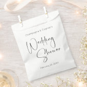 Sachets En Papier Wedding shower de script moderne (Coupé)