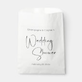 Sachets En Papier Wedding shower de script moderne (Devant)