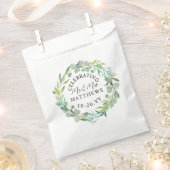 Sachets En Papier Wedding shower Eucalyptus vert (Coupé)