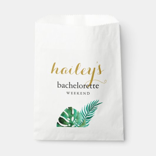 Sachets En Papier Week-end de Palm Tropical Moderne (Devant)