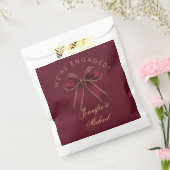 Sachets En Papier We're engaged Engagement party Red Bow luxury (Scellé)