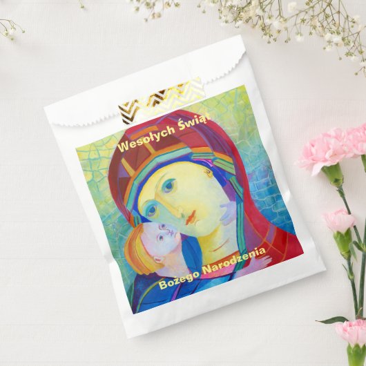 Sachets En Papier Wesołych Świąt Joyeux cadeau de Noël polonais (Scellé)