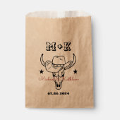 Sachets En Papier Western Cowboy Bull Skull Bohemian Mariage campagn (Devant)