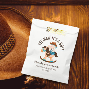 Sachets En Papier Western Cowboy Rocking Horse Boy Baby shower