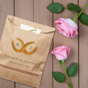Sachets En Papier Western Horseshoe Mariage