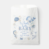 Sachets En Papier Whale Hello Baby Shower Boy Blue Ocean (Devant)
