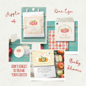 Sachets En Papier Whimsical Fall Apple thème Baby shower vert