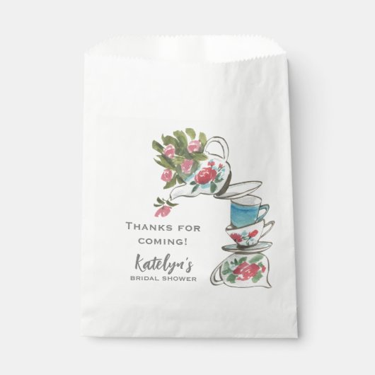 Sachets En Papier Whimsical Fête des mariées Tea Party (Devant)