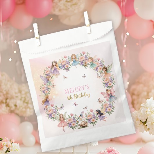 Sachets En Papier Whimsical flower fairy garden 4th birthday 