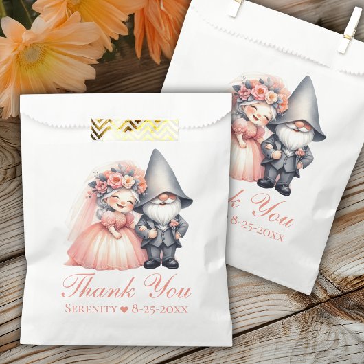 Sachets En Papier Whimsical Gnome Rustic Garden Merci de mariage