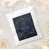 Sachets En Papier Whimsical Gold Starry Night Boy Baptism Merci (Coupé)