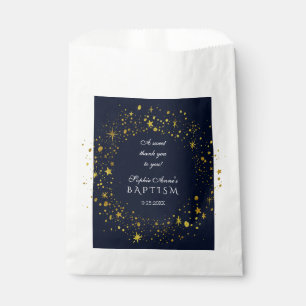 Sachets En Papier Whimsical Gold Starry Night Boy Baptism Merci