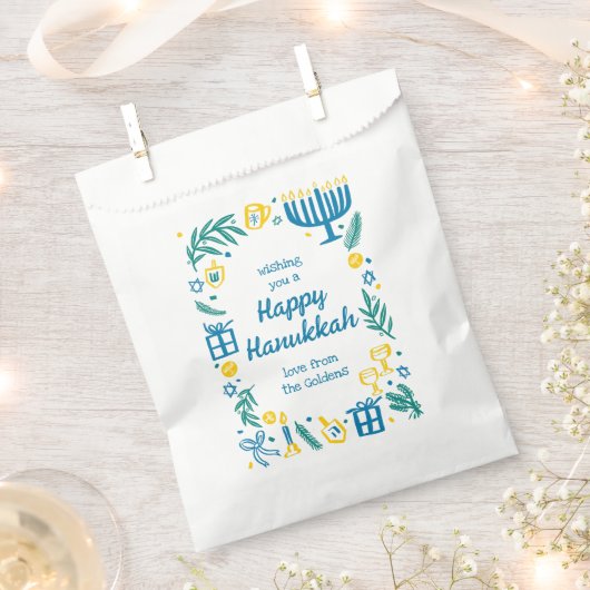 Sachets En Papier Whimsical Hanoukka Holiday Cute Custom (Coupé)