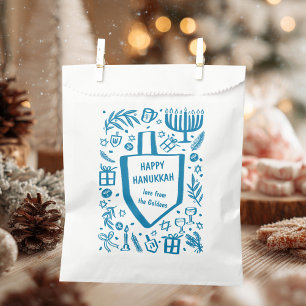 Sachets En Papier Whimsical Hanoukka Holiday Cute Driedel Personnali