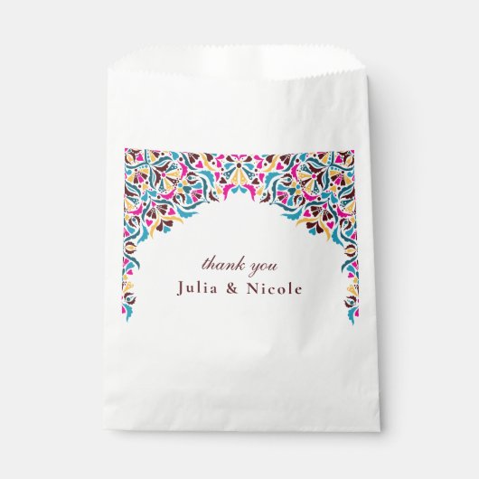 Sachets En Papier Whimsical Luxury ivoire Floral Style Mariage front (Devant)