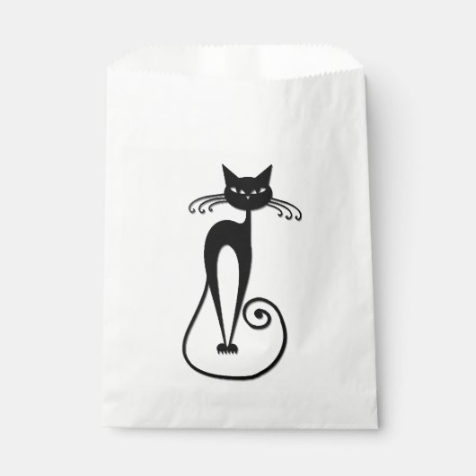 Sachets En Papier Whimsical Skinny Chat noir (Devant)