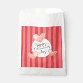 Sachets En Papier Whimsical Stripes and Hearts Valentine's Day (Devant)