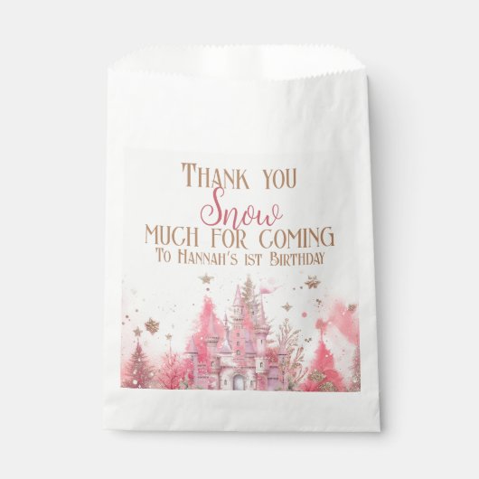 Sachets En Papier Whimsical Winter Princess Fairytale Anniversaire (Devant)