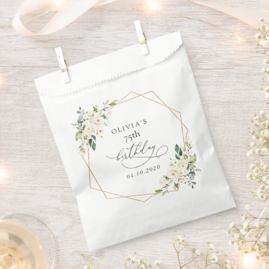 Sachets En Papier White Flowers, Cream Flowers, Boho, Birthday (Coupé)