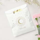 Sachets En Papier White & Gold Stars Celestial Sunburst Moon Mariage (Scellé)