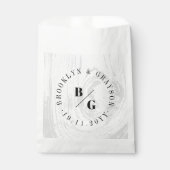 Sachets En Papier White Rustic Woodgrain Texture Chic Mariage d'hive (Devant)