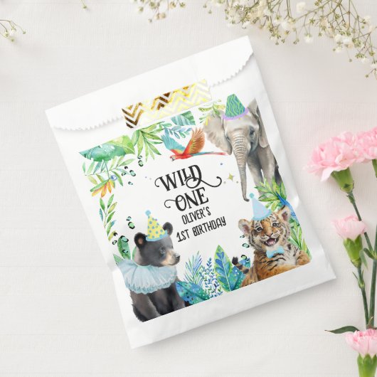 Sachets En Papier Wil Birthday Safari Animaux (Scellé)