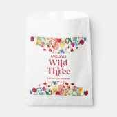 Sachets En Papier Wild and Three Fleur sauvage Troisième fête d'anni (Devant)