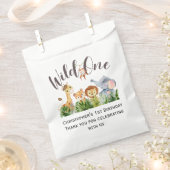 Sachets En Papier Wild One Jungle Safari Animaux 1er Anniversaire (Coupé)