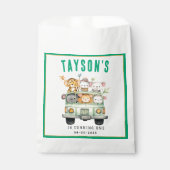 Sachets En Papier Wild One Jungle Safari Animaux Garçon 1er annivers (Devant)