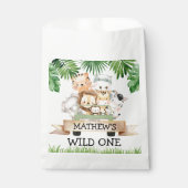 Sachets En Papier Wild One Jungle Safari fête d'anniversaire (Devant)