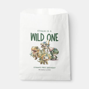 Sachets En Papier Wild One mignonne Dinosaur Première fête d'anniver