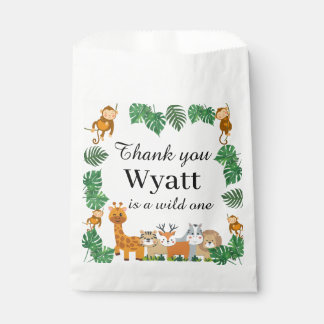 Sachets En Papier Wild One Safari animal Anniversaire Favoriser le s