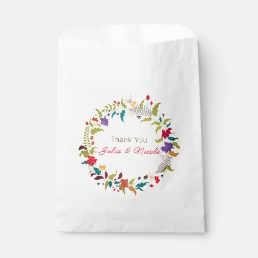Sachets En Papier Wild Rose Woods Exotic Flower Garden Mariage (Devant)