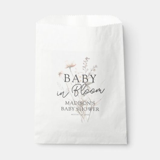 Sachets En Papier Wildflower Baby Shower (Devant)