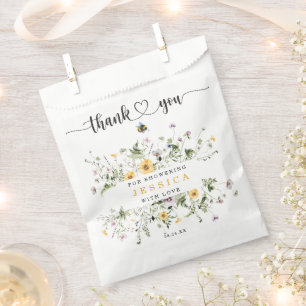Sachets En Papier Wildflower Bee Rustic Baby Shower Favoriser le sac