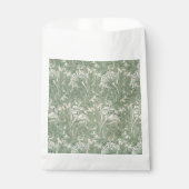 Sachets En Papier William Morris tulip fond textile vert (Devant)