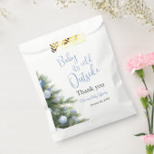 Sachets En Papier Winter It's Cold Outside Blue Bow Baby Shower (Scellé)