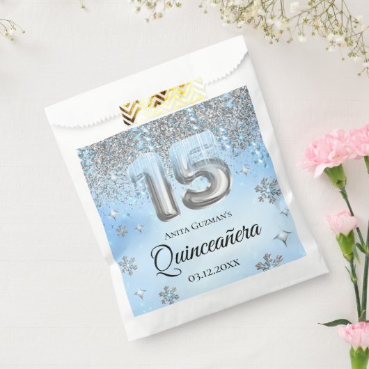 Sachets En Papier Winter Wonderland 15 Balloons Quinceanera (Scellé)