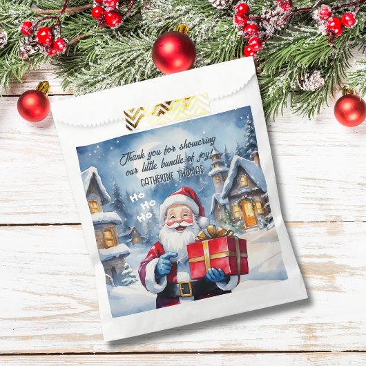 Sachets En Papier Winter Wonderland Noël Père Noël Baby shower