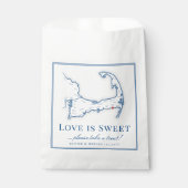 Sachets En Papier Wychmere Beach Club Cape Cod Carte Mariage (Devant)