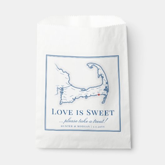 Sachets En Papier Wychmere Beach Club Cape Cod Carte Mariage (Devant)