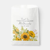 Sachets En Papier Yellow Modern Sunflowers Bouquet Wedding (Devant)