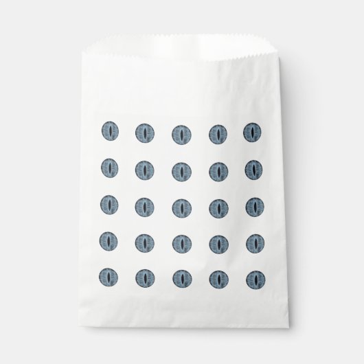 Sachets En Papier Yeux à points bleu d'Halloween (Devant)