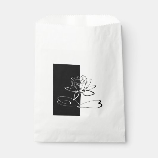 Sachets En Papier Yin Yang Black Lotus Blossom (Devant)