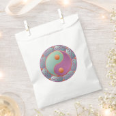 Sachets En Papier Yin Yang Médaillon Violet Turquoise (Coupé)